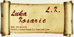 Luka Košarić vizit kartica